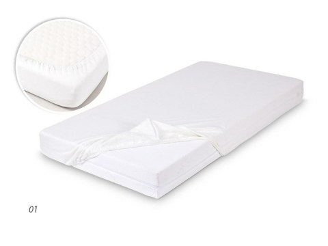 Prześcieradło bambusowe z gumką 160x200 białe na materace o wysokości do 20 cm o gramaturze 140 g/m2 Prześcieradło bambusowe z gumką 160x200 białe na materace o wysokości do 20 cm o gramaturze 140 g/m2
