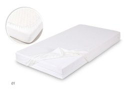 Prześcieradło bambusowe z gumką 180x200 białe na materace o wysokości do 20 cm o gramaturze 140 g/m2