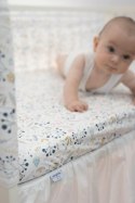 Prześcieradło bawełniane z gumką 60x120 kwiatki do łóżeczka dziecięce