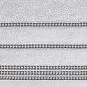 Ręcznik 30x50 Amanda srebrny z ozdobną welurową bordiurą w pasy frotte 500 g/m2 Eurofirany Ręcznik 30x50 Amanda srebrny z ozdobną welurową bordiurą w pasy frotte 500 g/m2 Eurofirany