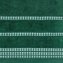 Ręcznik 30x50 Amanda zielony ciemny z ozdobną welurową bordiurą w pasy frotte 500 g/m2 Eurofirany Ręcznik 30x50 Amanda zielony ciemny z ozdobną welurową bordiurą w pasy frotte 500 g/m2 Eurofirany