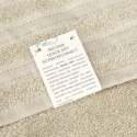 Ręcznik 30x50 Jasper beżowy szybkoschnący z ozdobną bordiurą w pasy 380g/m2 frotte Eurofirany Ręcznik 30x50 Jasper beżowy szybkoschnący z ozdobną bordiurą w pasy 380g/m2 frotte Eurofirany