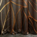 Zasłona 140x250 Alisma brązowa beżowa liście gotowa na przelotkach welurowa Limited Collection Eurofirany Zasłona 140x250 Alisma brązowa beżowa liście gotowa na przelotkach welurowa Limited Collection Eurofirany