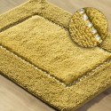 Dywanik 50x70 Chic musztardowy z bawełny zdobiony kryształkami w stylu glamour Eurofirany