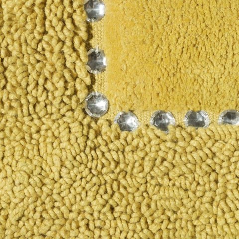 Dywanik 50x70 Chic musztardowy z bawełny zdobiony kryształkami w stylu glamour Eurofirany Dywanik 50x70 Chic musztardowy z bawełny zdobiony kryształkami w stylu glamour Eurofirany
