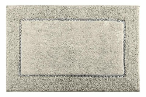 Dywanik 60x90 Chic beżowy z bawełny zdobiony kryształkami w stylu glamour Eurofirany