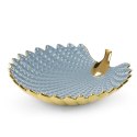 Patera ceramiczna 33x33x8 Hiral 3 niebieska złota liść Eurofirany Patera ceramiczna 33x33x8 Hiral 3 niebieska złota liść Eurofirany