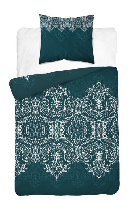 Pościel satynowa 140x200 turkusowa ciemna glamour ornamenty 3831 B Home Satin 77 Pościel satynowa 140x200 turkusowa ciemna glamour ornamenty 3831 B Home Satin 77