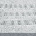 Ręcznik 50x90 Nastia srebrny z żakardową bordiurą w pasy w stylu eko frotte 500 g/m2 Eurofirany Ręcznik 50x90 Nastia srebrny z żakardową bordiurą w pasy w stylu eko frotte 500 g/m2 Eurofirany