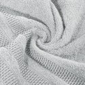 Ręcznik 50x90 Nastia srebrny z żakardową bordiurą w pasy w stylu eko frotte 500 g/m2 Eurofirany Ręcznik 50x90 Nastia srebrny z żakardową bordiurą w pasy w stylu eko frotte 500 g/m2 Eurofirany