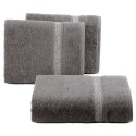 Ręcznik 70x140 Altea stalowy z ozdobną bordiurą z melanżowym pasem frotte 500 g/m2 Eurofirany Ręcznik 70x140 Altea stalowy z ozdobną bordiurą z melanżowym pasem frotte 500 g/m2 Eurofirany