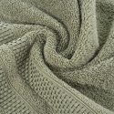 Ręcznik 70x140 Nastia oliwkowy z żakardową bordiurą w pasy w stylu eko frotte 500 g/m2 Eurofirany Ręcznik 70x140 Nastia oliwkowy z żakardową bordiurą w pasy w stylu eko frotte 500 g/m2 Eurofirany