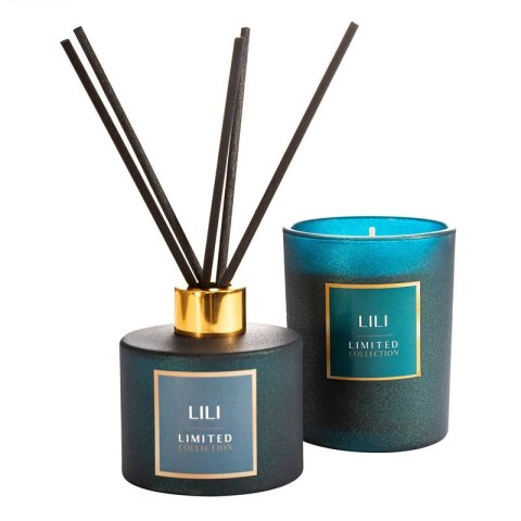 Dyfuzor zapachowy Lili z patyczkami Głębia Zieleni 150 ml odświeżacz powietrza Eurofirany Dyfuzor zapachowy Lili z patyczkami Głębia Zieleni 150 ml odświeżacz powietrza Eurofirany