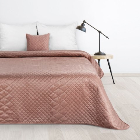 Narzuta dekoracyjna 170x210 Luiz 3 różowa pudrowa welurowa geometryczna