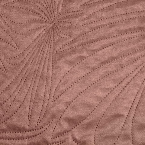Narzuta dekoracyjna 220x240 Luiz 4 różowa pudrowa welurowa liście Narzuta dekoracyjna 220x240 Luiz 4 różowa pudrowa welurowa liście