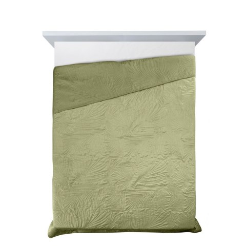 Narzuta dekoracyjna 220x240 Luiz 4 zielona jasna welurowa liście Narzuta dekoracyjna 220x240 Luiz 4 zielona jasna welurowa liście