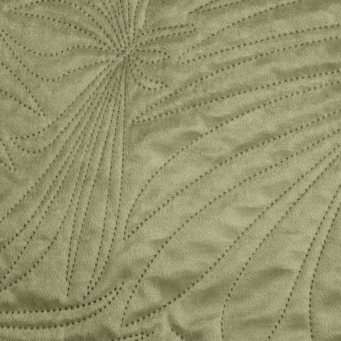Narzuta dekoracyjna 220x240 Luiz 4 zielona jasna welurowa liście Narzuta dekoracyjna 220x240 Luiz 4 zielona jasna welurowa liście