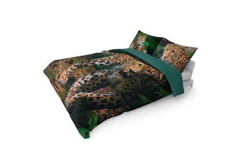 Pościel bawełniana 220x200 gepard zielona 3926 A Holland Natura 100 Pościel bawełniana 220x200 gepard zielona 3926 A Holland Natura 100