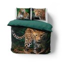 Pościel bawełniana 220x200 gepard zielona 3926 A Holland Natura 100 Pościel bawełniana 220x200 gepard zielona 3926 A Holland Natura 100