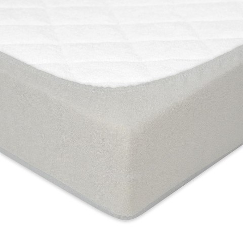 Prześcieradło nieprzemakalne 160x200 42 szare frotte z gumką oddychające ochronne podkład Prześcieradło nieprzemakalne 160x200 42 szare frotte z gumką oddychające ochronne podkład
