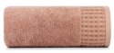 Ręcznik Avinion 50x90 pudrowy frotte z ozdobną bordiurą z wzorem wafla 500 g/m2 Terra Collection Eurofirany Ręcznik Avinion 50x90 pudrowy frotte z ozdobną bordiurą z wzorem wafla 500 g/m2 Terra Collection Eurofirany