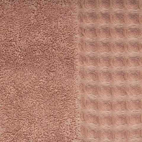 Ręcznik Avinion 70x140 pudrowy frotte z ozdobną bordiurą z wzorem wafla 500 g/m2 Terra Collection Eurofirany Ręcznik Avinion 70x140 pudrowy frotte z ozdobną bordiurą z wzorem wafla 500 g/m2 Terra Collection Eurofirany