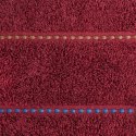 Ręcznik Morocco 1 70x140 bordowy frotte z frędzlami oraz ozdobną bordiurą w pasy 480 g/m2 Terra Collection Eurofirany Ręcznik Morocco 1 70x140 bordowy frotte z frędzlami oraz ozdobną bordiurą w pasy 480 g/m2 Terra Collection Eurofirany