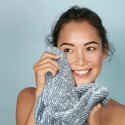 Ręcznik Palermo 1 50x90 niebieski kremowy frotte z efektem boucle 530 g/m2 Terra Collection Eurofirany