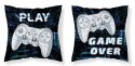Poszewka dziecięca 40x40 granatowa biała game over MF 25 Kids 114 Poszewka dziecięca 40x40 granatowa biała game over MF 25 Kids 114