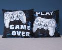 Poszewka dziecięca 40x40 granatowa biała game over MF 25 Kids 114 Poszewka dziecięca 40x40 granatowa biała game over MF 25 Kids 114