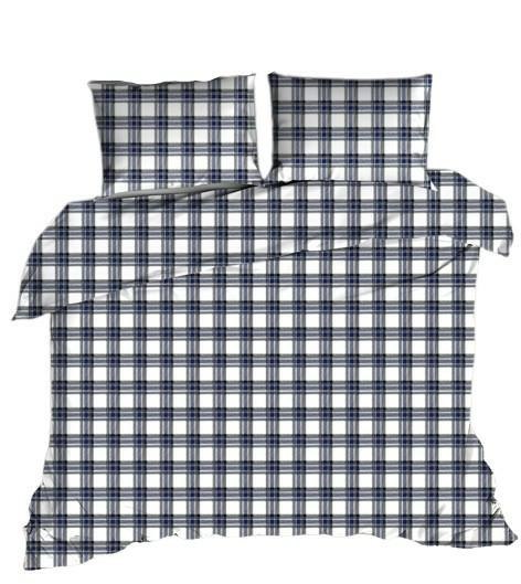 Poszewka z kory 40x40 kratka granatowa biała 1057N Poszewka z kory 40x40 kratka granatowa biała 1057N