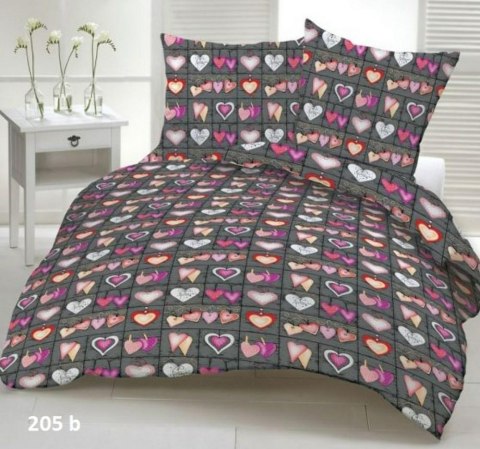Poszewka z kory 40x40 szara serca fioletowe 205B Poszewka z kory 40x40 szara serca fioletowe 205B