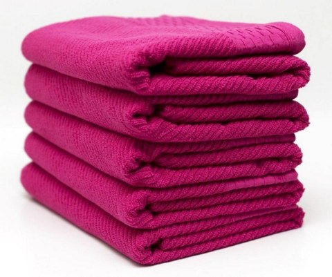 Ręcznik Bolero 50x90 fuksja frotte 500 g/m2 jednobarwny żakardowy z bordiurą Ręcznik Bolero 50x90 fuksja frotte 500 g/m2 jednobarwny żakardowy z bordiurą