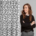 Zasłona 140x270 Kemi biała czarna gotowa na taśmie Eurofirany Zasłona 140x270 Kemi biała czarna gotowa na taśmie Eurofirany