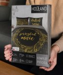 Pościel bawełniana 160x200 Przytul mnie czarna złota 3755 A Holland 78