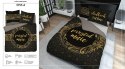 Pościel bawełniana 160x200 Przytul mnie czarna złota 3755 A Holland 78