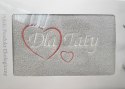 Prezent dla Taty ręcznik 70x140 Dla Taty szary jasny serduszka w pudełku na Dzień Taty Prezent dla Taty ręcznik 70x140 Dla Taty szary jasny serduszka w pudełku na Dzień Taty