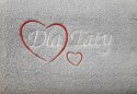 Prezent dla Taty ręcznik 70x140 Dla Taty szary jasny serduszka w pudełku na Dzień Taty Prezent dla Taty ręcznik 70x140 Dla Taty szary jasny serduszka w pudełku na Dzień Taty