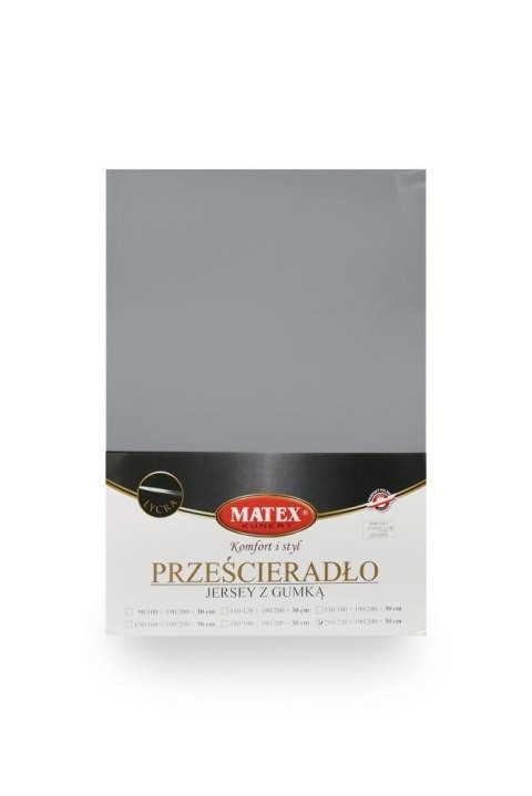 Prześcieradło jersey 90/100x190/200 z lycrą grafitowe z gumką na wysoki materac 30 cm Jersey 2 Prześcieradło jersey 90/100x190/200 z lycrą grafitowe z gumką na wysoki materac 30 cm Jersey 2