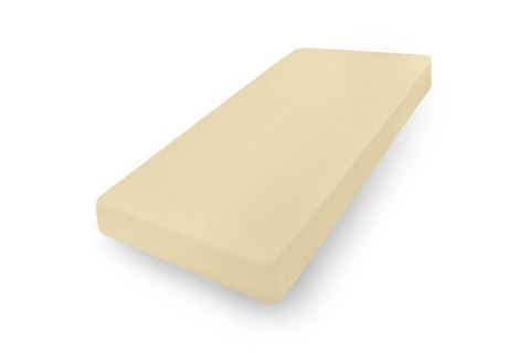 Prześcieradło jersey 90/100x190/200 z lycrą kremowe z gumką na wysoki materac 30 cm Jersey 2 Prześcieradło jersey 90/100x190/200 z lycrą kremowe z gumką na wysoki materac 30 cm Jersey 2
