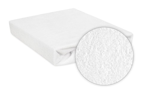 Prześcieradło nieprzemakalne 120x200 01 białe frotte z gumką podkład Prześcieradło nieprzemakalne 120x200 01 białe frotte z gumką podkład