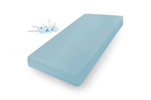 Prześcieradło nieprzemakalne 70x140 24 niebieskie jersey z gumką do łóżeczka dziecięce podkład Prześcieradło nieprzemakalne 70x140 24 niebieskie jersey z gumką do łóżeczka dziecięce podkład