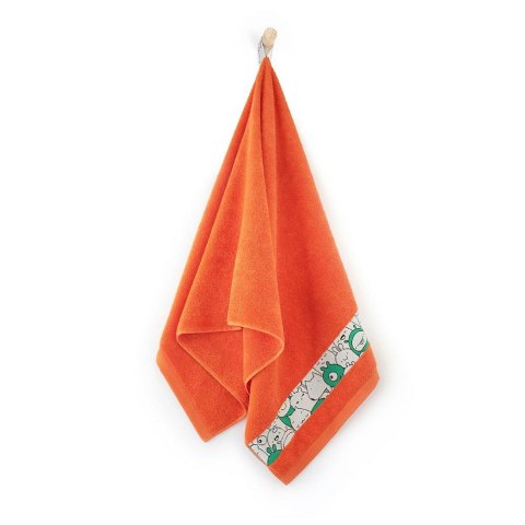 Ręcznik 50x70 Slames zwierzątka Oranż-K17-5195 pomarańczowy frotte bawełniany dziecięcy Ręcznik 50x70 Slames zwierzątka Oranż-K17-5195 pomarańczowy frotte bawełniany dziecięcy