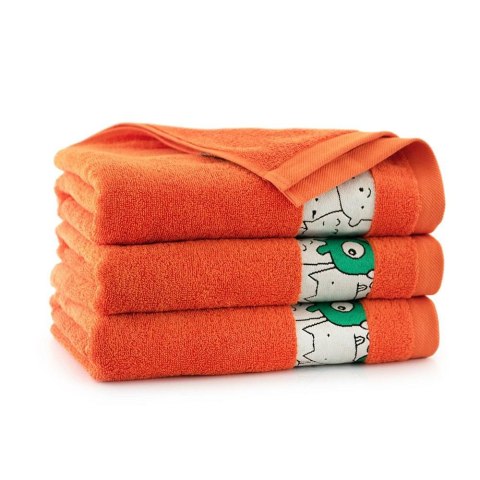Ręcznik 50x70 Slames zwierzątka Oranż-K17-5195 pomarańczowy frotte bawełniany dziecięcy Ręcznik 50x70 Slames zwierzątka Oranż-K17-5195 pomarańczowy frotte bawełniany dziecięcy