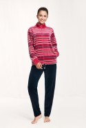 Dres damski 305 L bordowy w paski welurowy Dres damski 305 L bordowy w paski welurowy