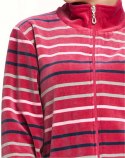 Dres damski 305 XL bordowy w paski welurowy