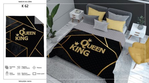 Narzuta dekoracyjna 170x210 Queen King czarna złota szara K_62 112 Bedspread Narzuta dekoracyjna 170x210 Queen King czarna złota szara K_62 112 Bedspread