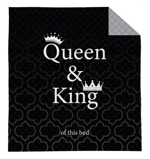 Narzuta dekoracyjna 170x210 Queen&King czarna biała szara K_65 112 Bedspread Narzuta dekoracyjna 170x210 Queen&King czarna biała szara K_65 112 Bedspread