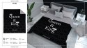 Narzuta dekoracyjna 170x210 Queen&King czarna biała szara K_65 112 Bedspread Narzuta dekoracyjna 170x210 Queen&King czarna biała szara K_65 112 Bedspread
