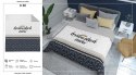 Narzuta dekoracyjna 220x240 Królewskich Snów biała szara czarna K_60 112 Bedspread